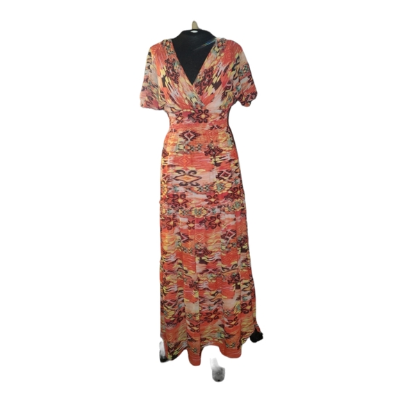 RABBIT, RABBIT RABBIT DESIGNS, SIZE 6 MAXI DRESS, TIERED SKIRT - Picture 1 of 8